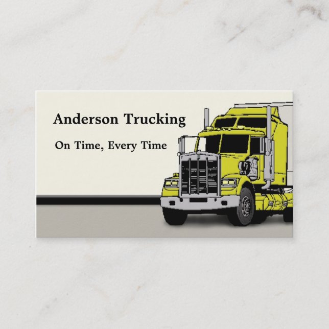 Carte de visite de livraison de semi-camions (Devant)
