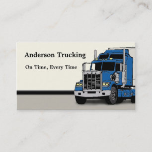 Carte de visite de livraison de semi-camions