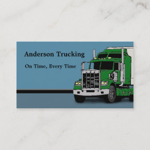 Carte de visite de livraison de semi-camions
