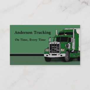 Carte de visite de livraison de semi-camions