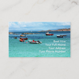 Carte de visite de location de bateau