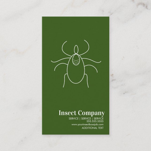 Carte de visite de logo de la société de lutte ant (Devant)