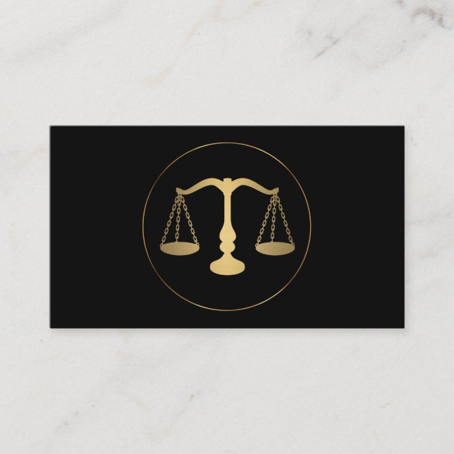 Carte de visite de logo de mandataire d'avocat (Devant)