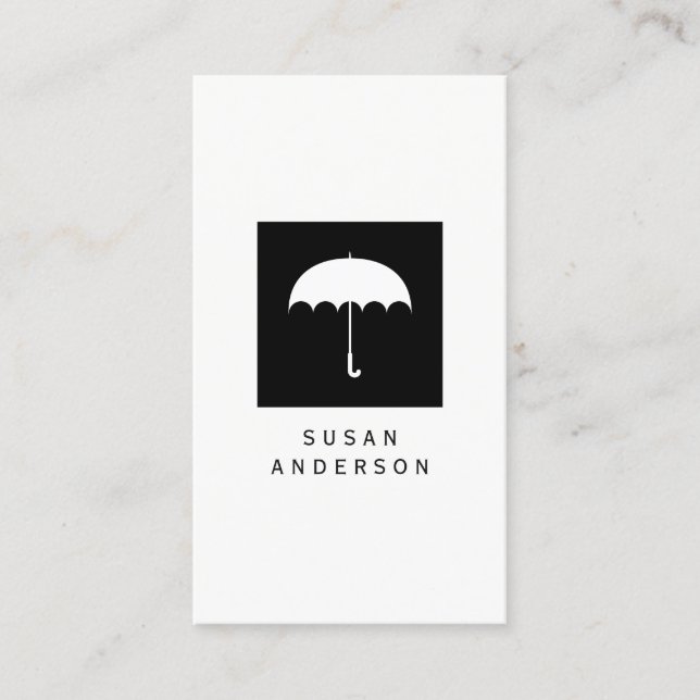 Carte de visite de logo de parapluie (Devant)