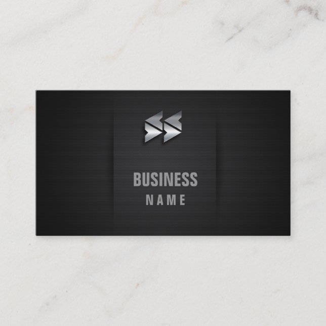 Carte de visite de logo d'effet de fibre de (Devant)