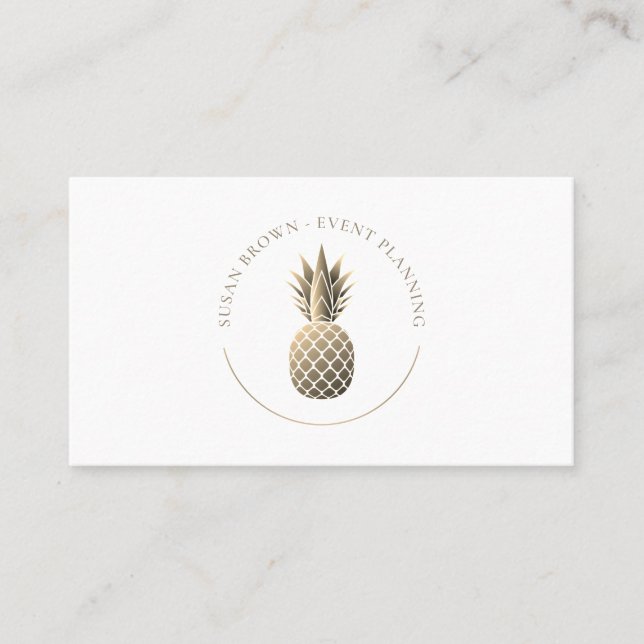 Carte de visite de logo Gold Pineappy (Devant)
