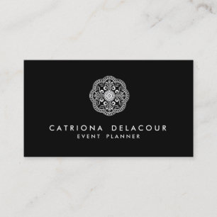 Carte de visite de logo marocain noir et blanc