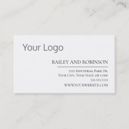 Carte de visite de logo personnalisé moderne