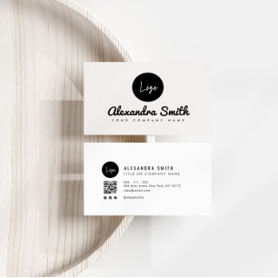 Carte de visite de logo personnalisé simple