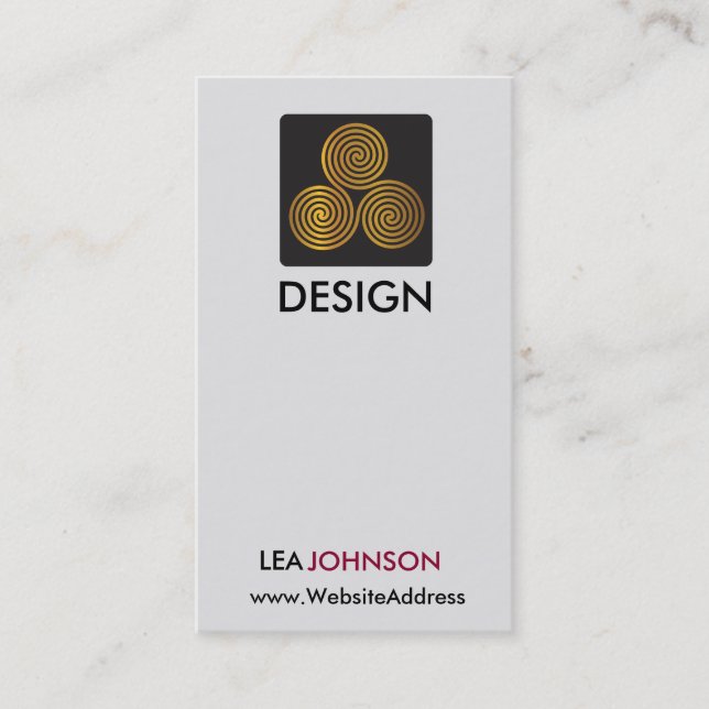 Carte de visite de logo simple classique (Devant)