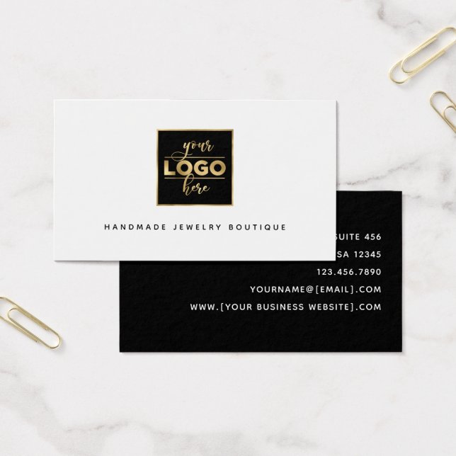 Carte de visite de logo simple et moderne (Bureau)