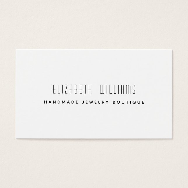 Carte de visite de logo simple et moderne (Devant)