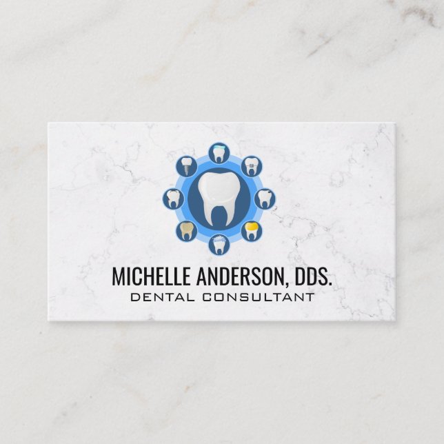 Carte de visite de logos de dents (Devant)