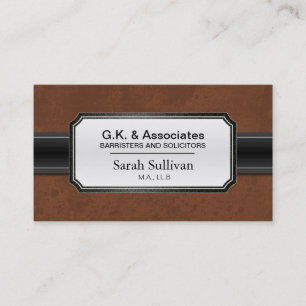 Carte de visite de loi - mandataire élégante noire