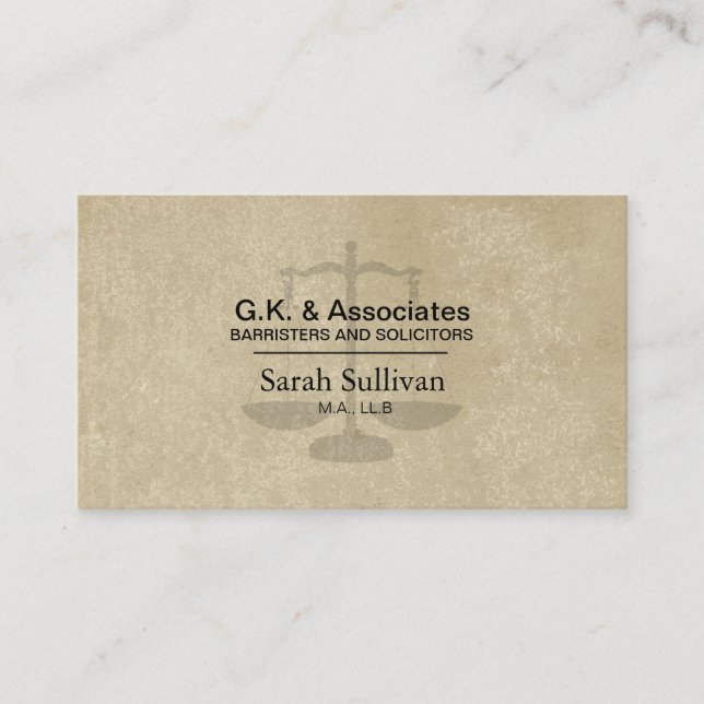 Carte de visite de loi - mandataire simple (Devant)