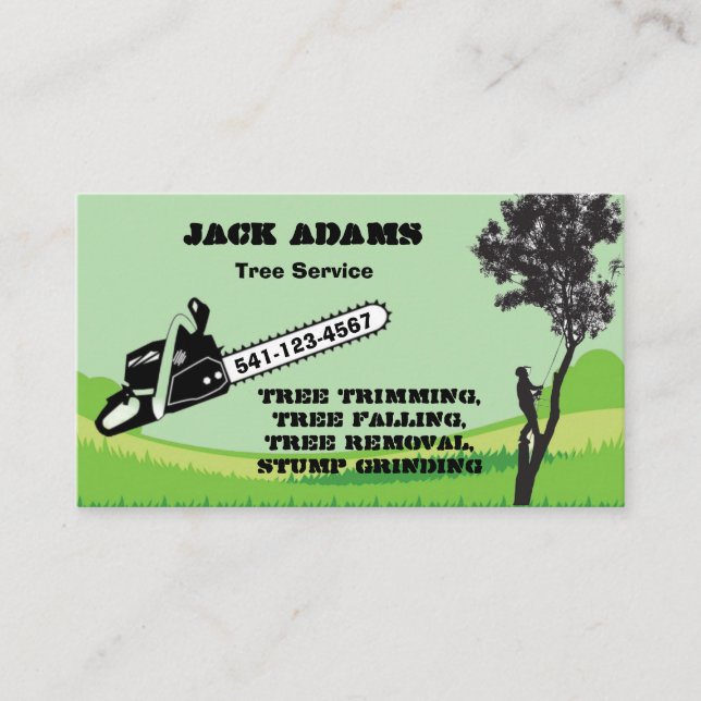 Carte de visite de Lumberjack Tree Service (Devant)
