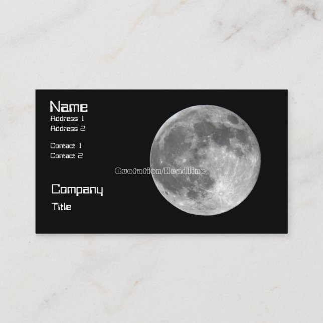 Carte de visite de lune (Devant)