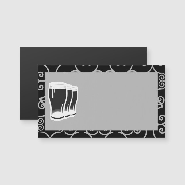 Carte de visite de lunettes de bière vierge (Devant / Derrière)