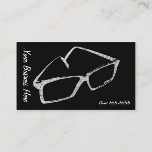 Carte de visite de lunettes de vue rétro