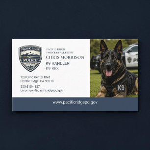 Carte de visite de l'unité canine de police
