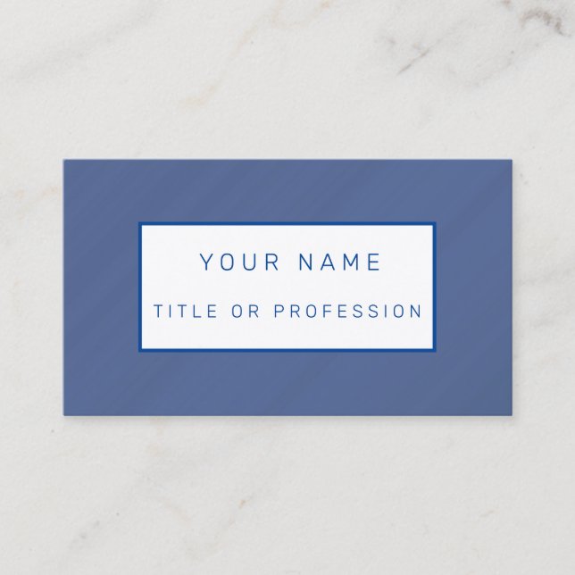 Carte de visite de luxe bleu (Devant)