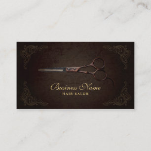 Carte de visite de luxe de salon de coiffeur de
