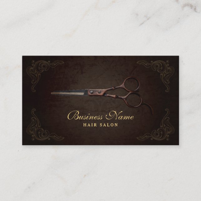 Carte de visite de luxe de salon de coiffeur de (Devant)