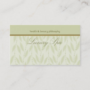 Carte de visite de luxe de spa