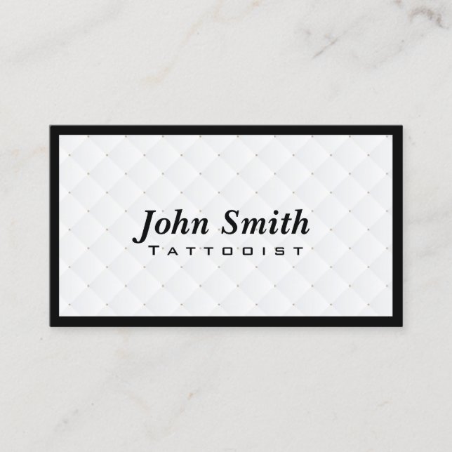 Carte de visite de luxe Diamond Quilt Tattoo Art (Devant)