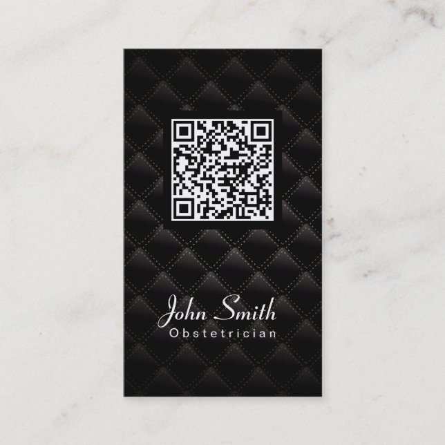 Carte de visite de luxe d'obstétricien de code de (Devant)