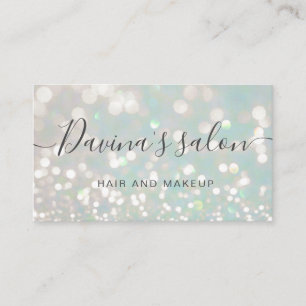 carte de visite de luxe en cristal pastel bokeh