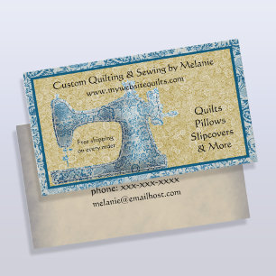 Carte de visite de machine à coudre vintage