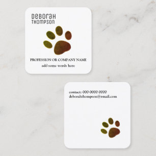 Carte de visite de mâchoires pour chien de compagn