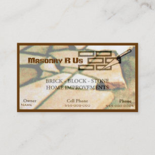 Carte de visite de maçonnerie