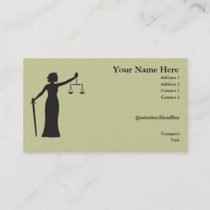 Carte de visite de Madame Justice