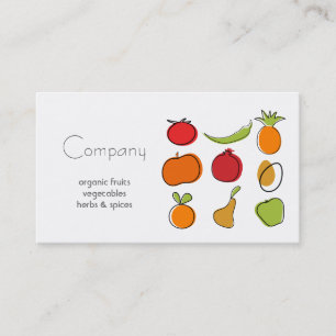 Carte de visite de magasin alimentaire naturel