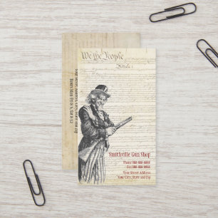Carte de visite de magasin d'armes à feu