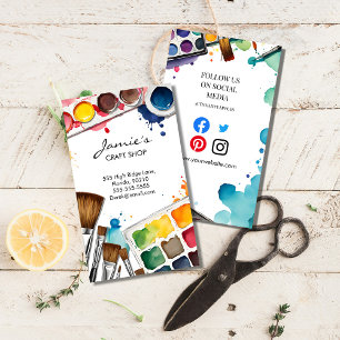 Carte de visite de magasin d'artisanat   Studio de
