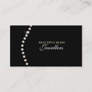 Carte de visite de magasin de bijoux Diamond Bling