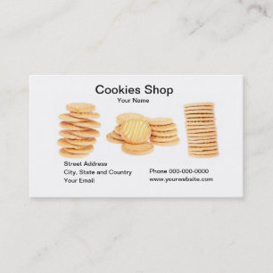 Carte de visite de magasin de biscuits