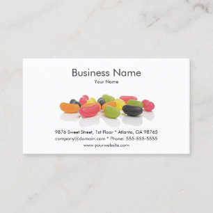 Carte de visite de magasin de bonbons