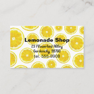 Carte de visite de magasin de limonade. Fruit