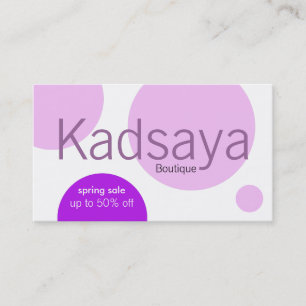 Carte de visite de magasin de promotion de Kadsaya