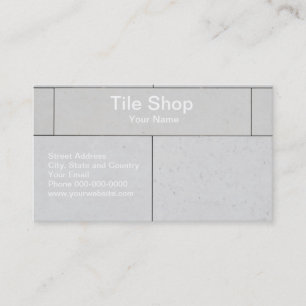 Carte de visite de magasin de tuile