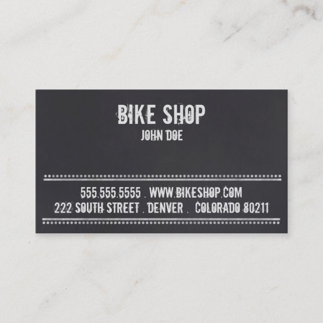 Carte de visite de magasin de vélo (Devant)