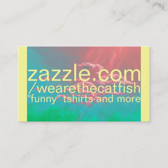 carte de visite de magasin de zazzle (Devant)