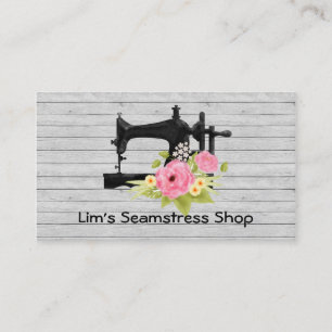Carte de visite de magasin d'ouvrière couturière