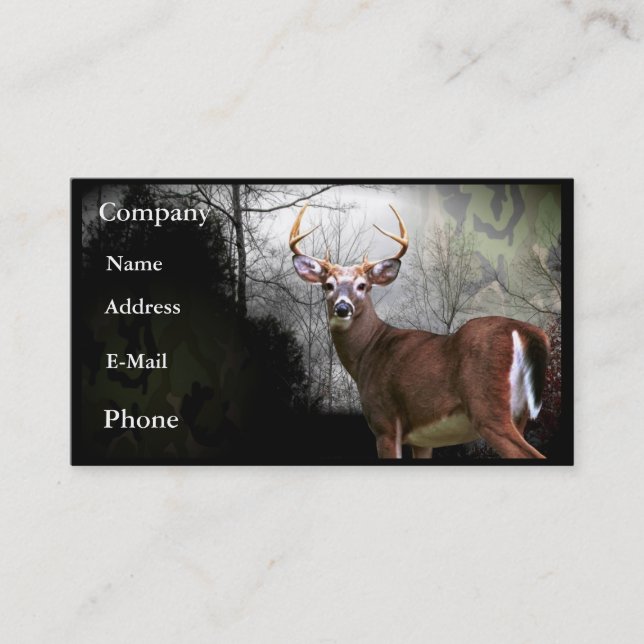 Carte de visite de mâle de cerfs communs (Devant)