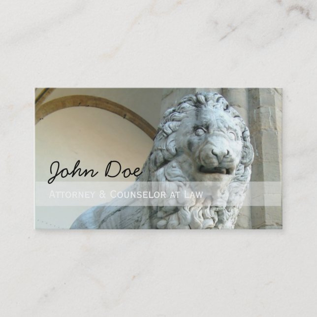 Carte de visite de mandataire de lion (Devant)