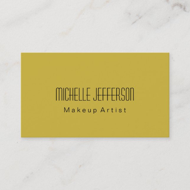Carte de visite de maquillage d'artiste noir vieil (Devant)